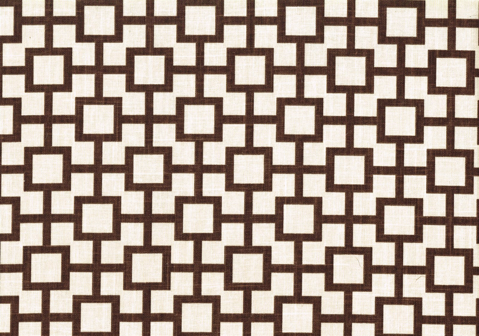 Robert Allen Fabric Cats Craddle Chocolate Brown Off White Drapery Upholstery 