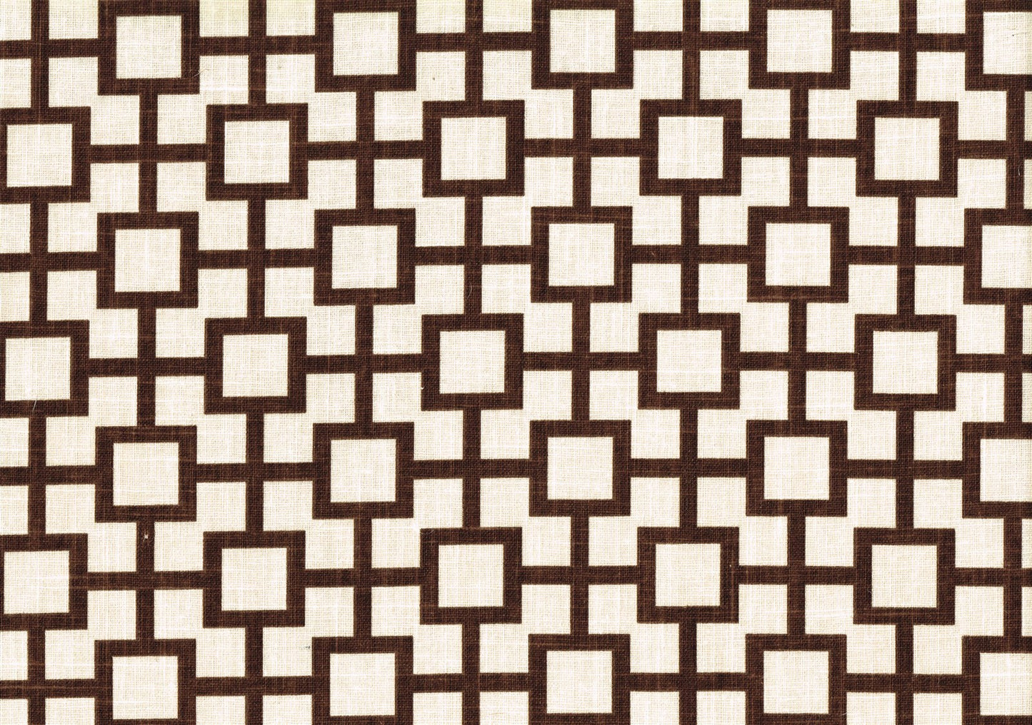 Robert Allen Fabric Cats Craddle Chocolate Brown Off White Drapery Upholstery 