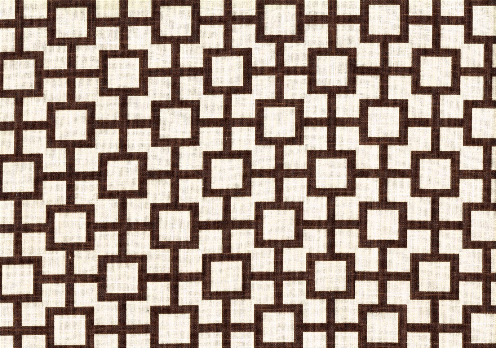 Robert Allen Fabric Cats Craddle Chocolate Brown Off White Drapery Upholstery 