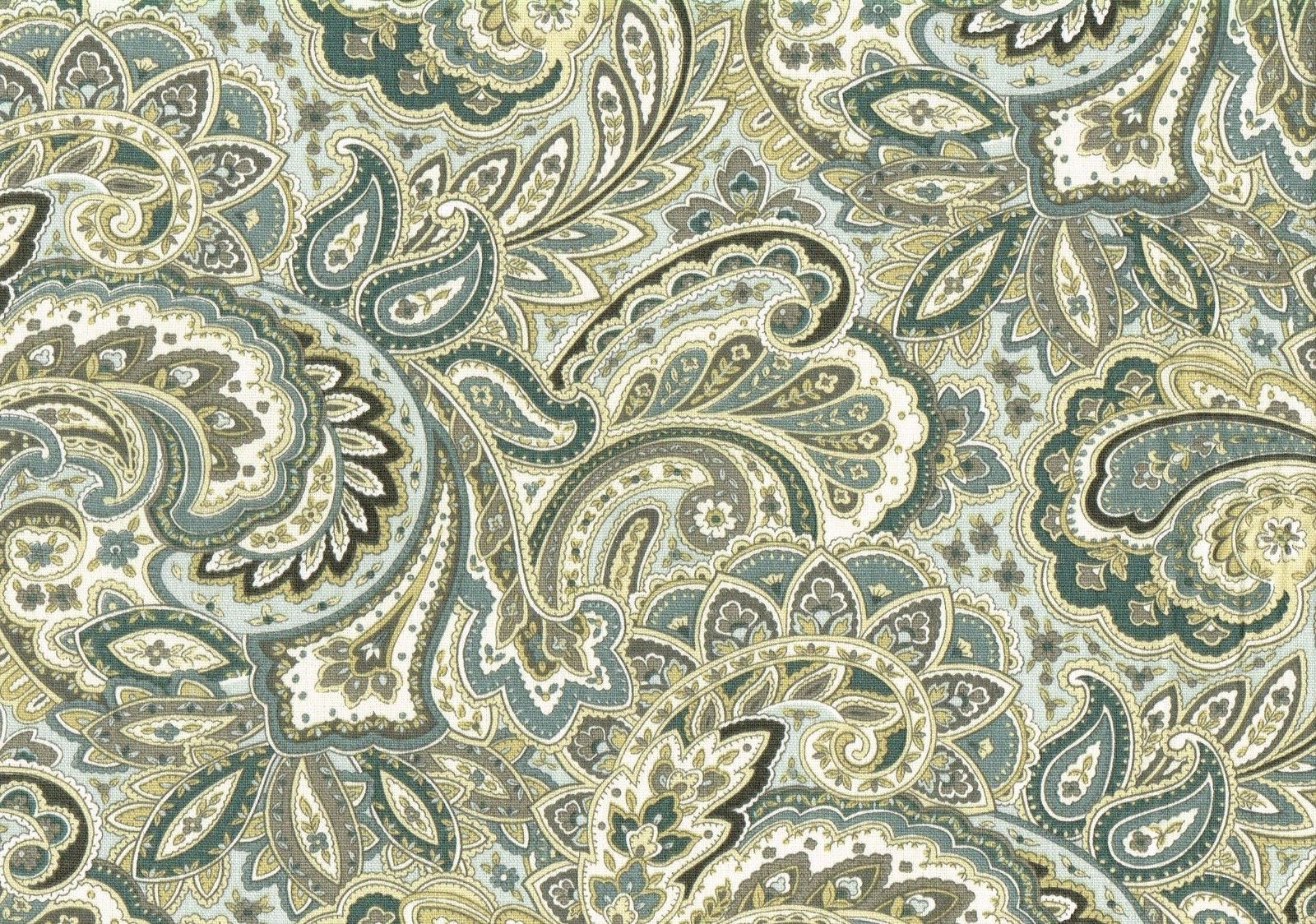 5 Yds Mill Creek Fabric Morelia Pebble  Paisley Cotton Drapery Upholstery
