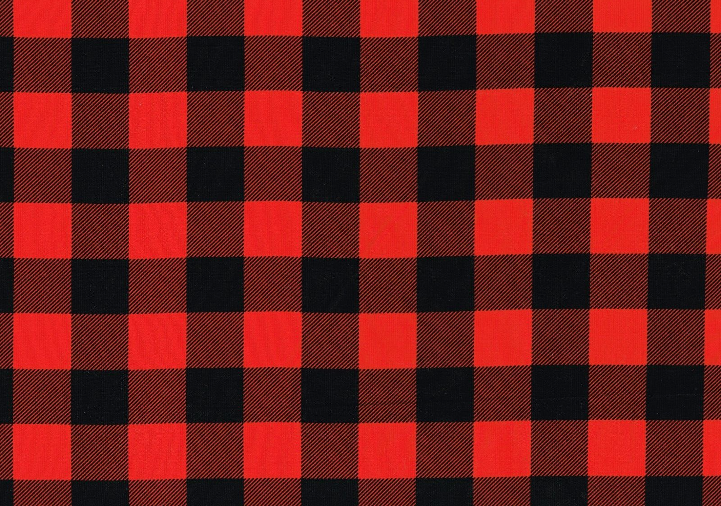 Christmas Fabric 100% Cotton Red Black Check Drapery Upholstery