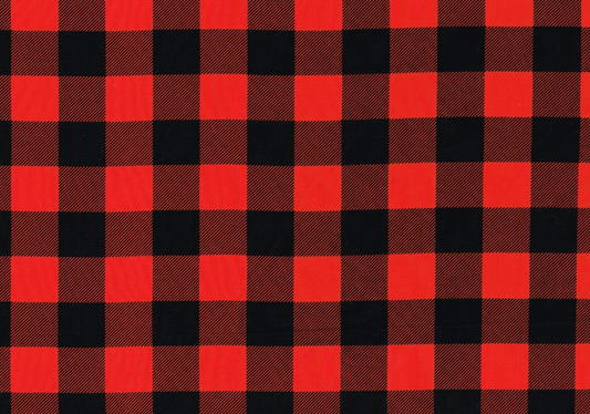 Christmas Fabric 100% Cotton Red Black Check Drapery Upholstery