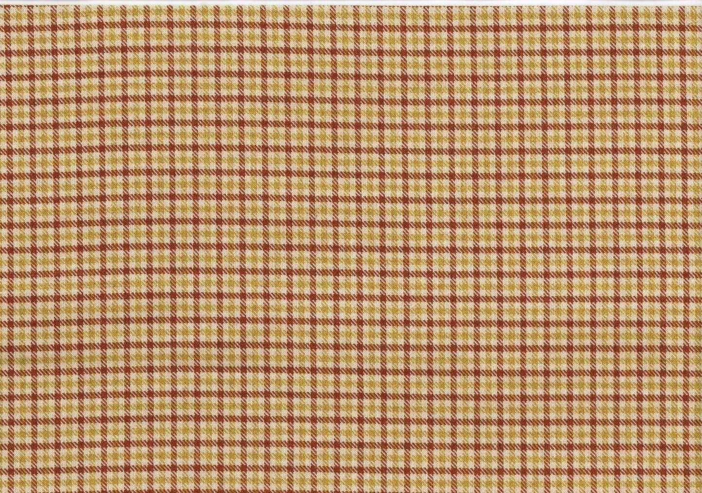 4 Yds Robert Allen Fabric   Lanesboro  Spice  Checked Cotton Drapery Upholstery 