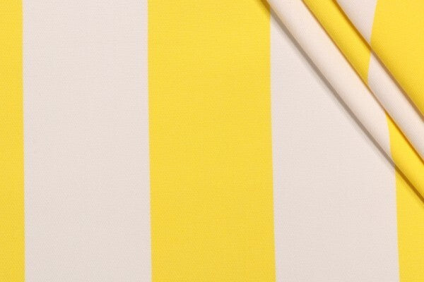 9.50 Yds Belle Dura Fabric Cabana Lemon Indoor/Outdoor Drapery Upholstery