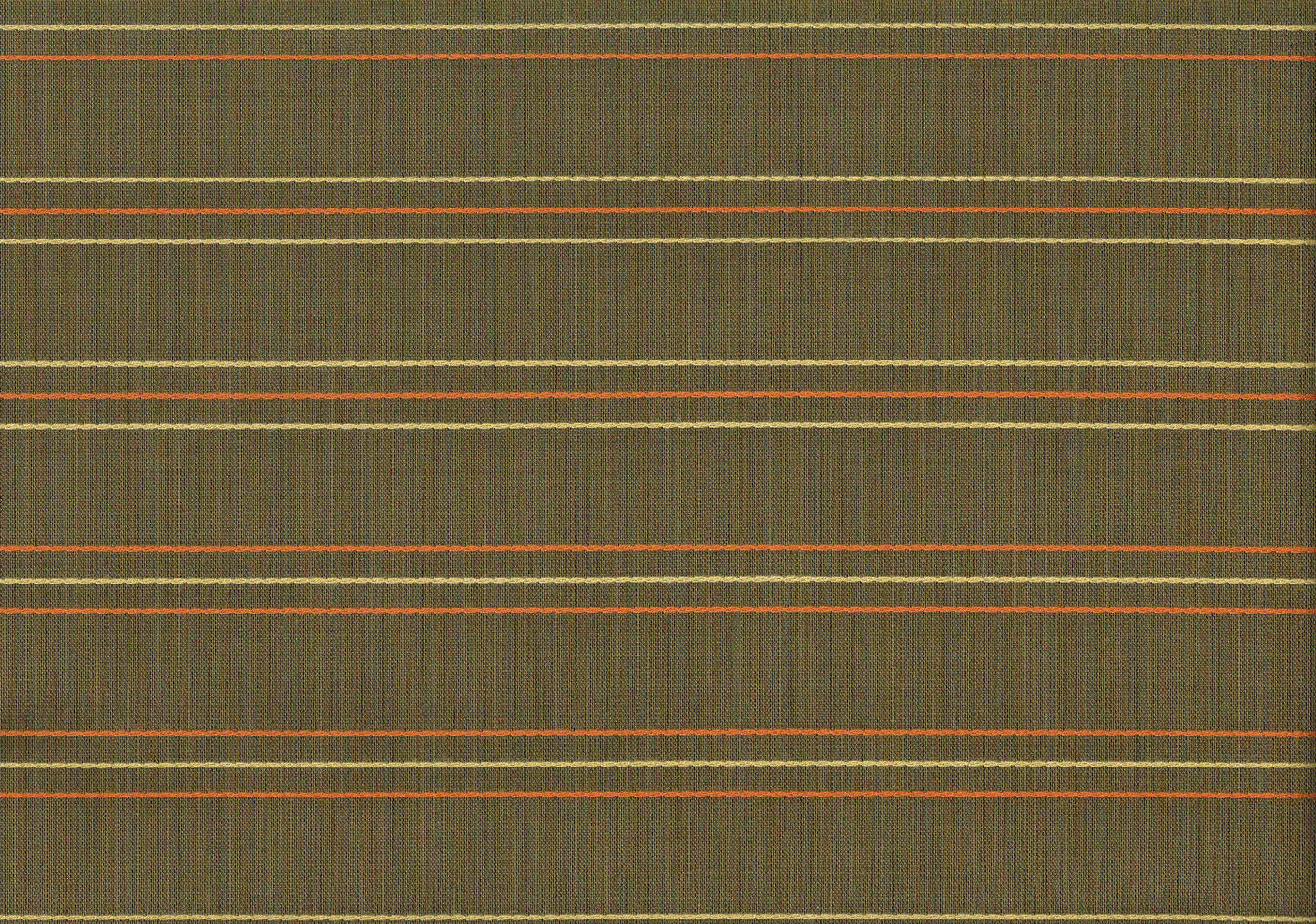 1 Yards Glen Raven Fabric Brown Orange Beige Stripe Drapery Upholstery
