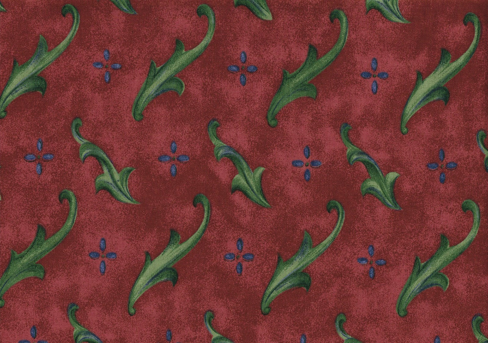 Sundown & Bourne Fabric Dubloon  Burgundy Green  Cotton Drapery Upholstery 