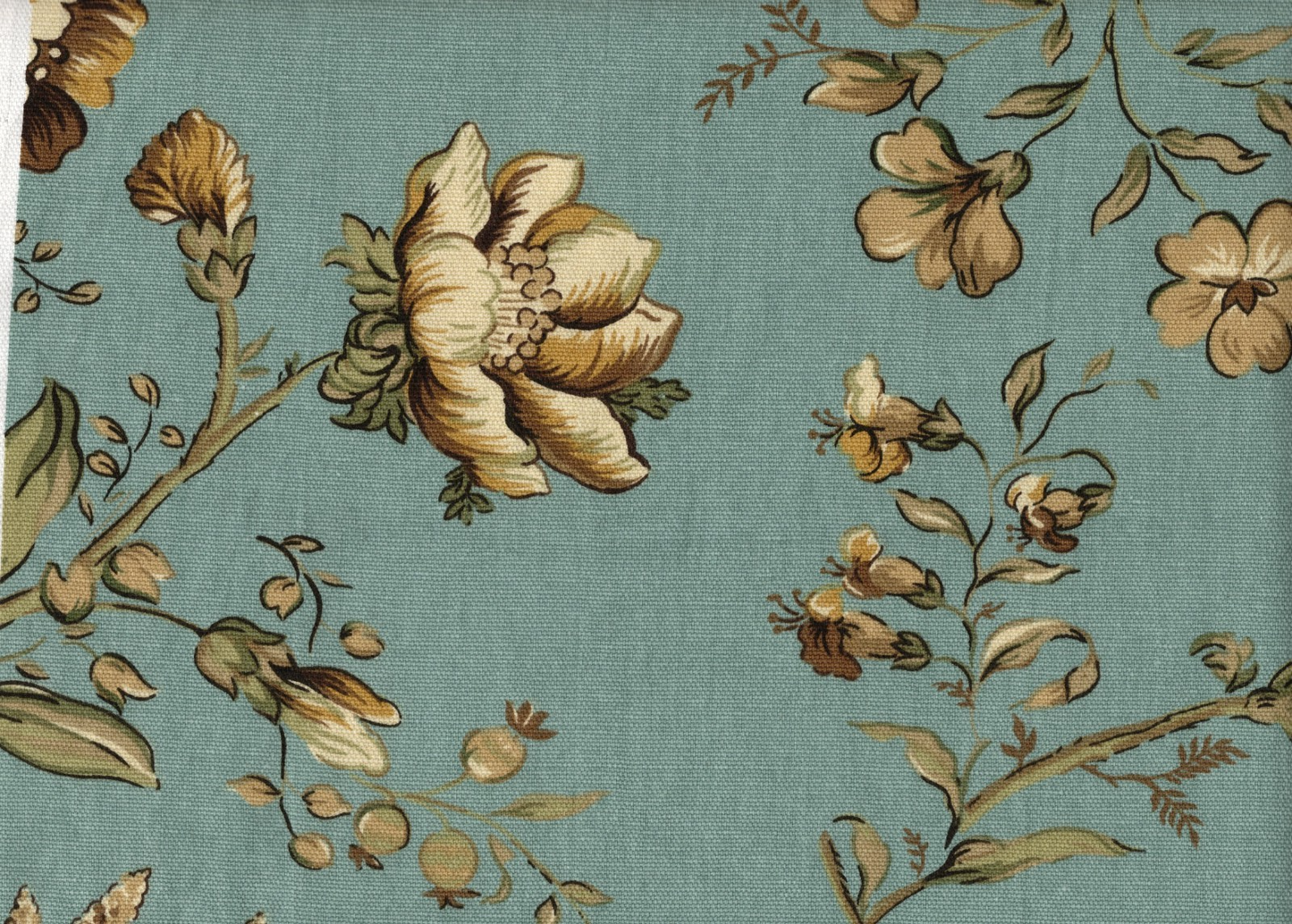 5 Yds Golding Fabric Coleen Aqua  Drapery Upholstery
