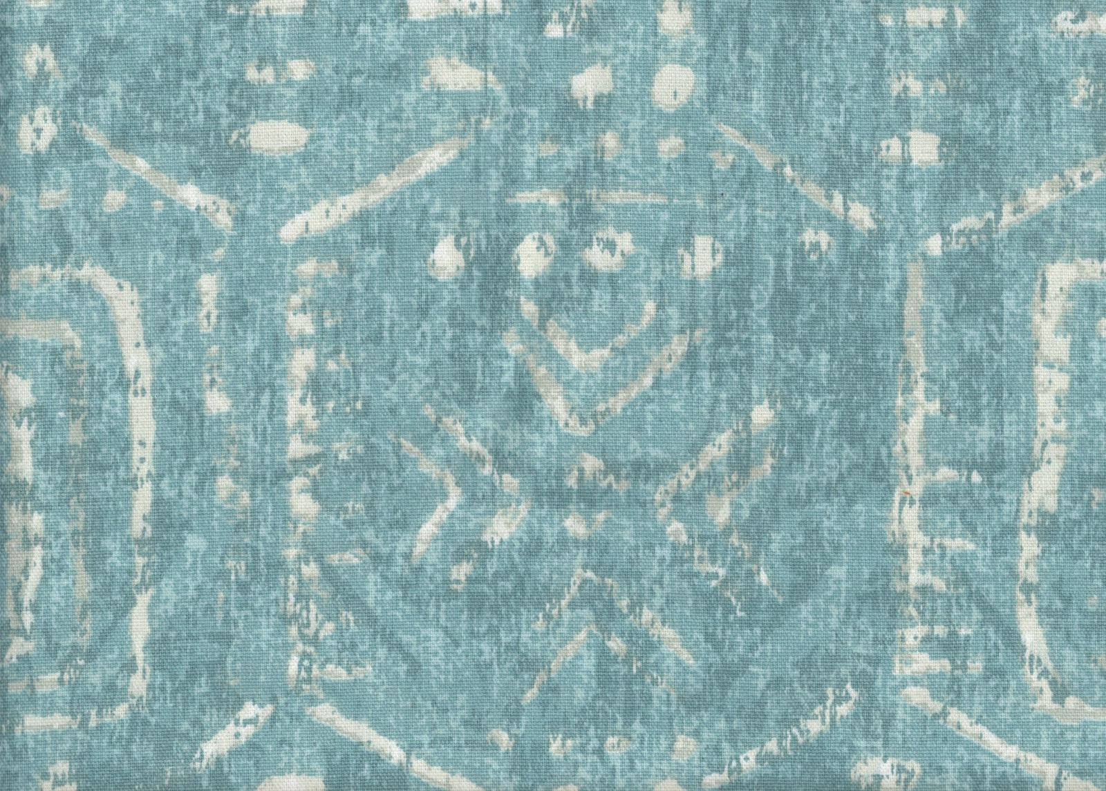 2.50 Yds Mill Creek Fabric Taranis  Blue  Print Cotton Drapery Upholstery