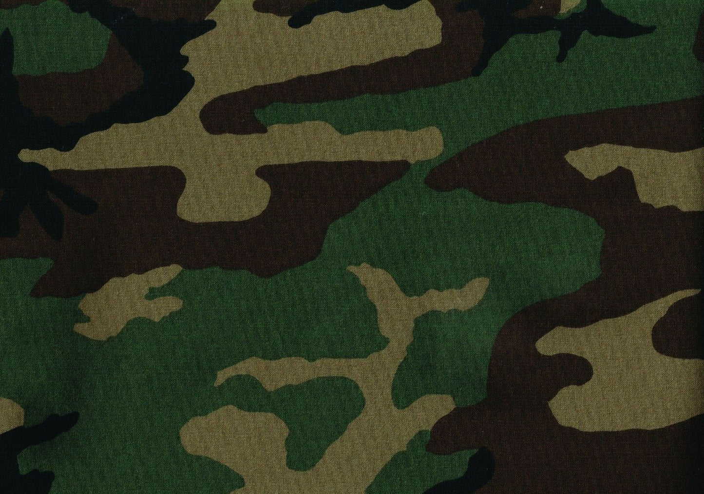 2 yds  Designer Fabric Camouflage Brown Green Tan Print   Drapery Upholstery 