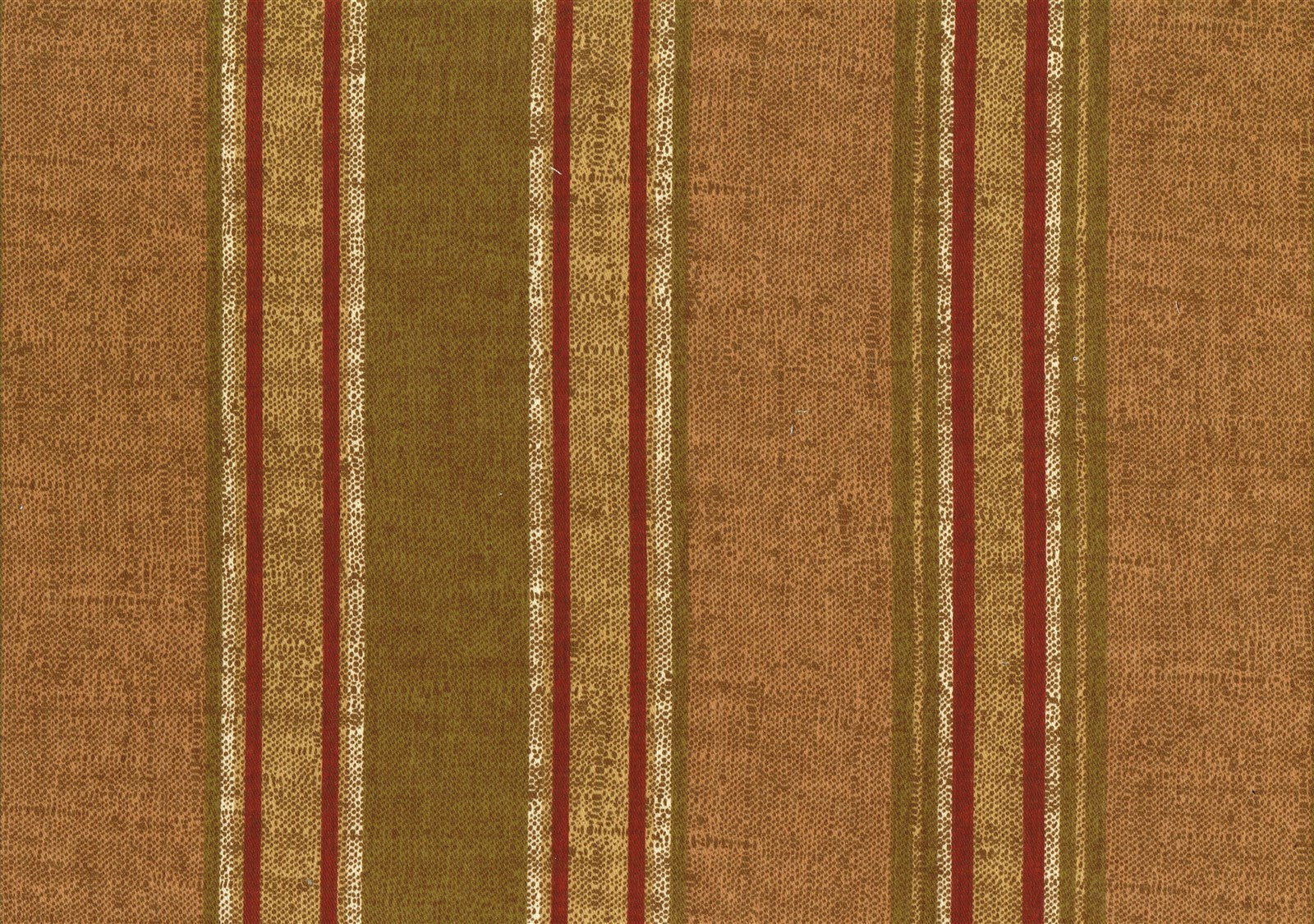 Interior Fabric Gold Burgundy Green Off White Stripe Cotton Drapery  Upholstery 
