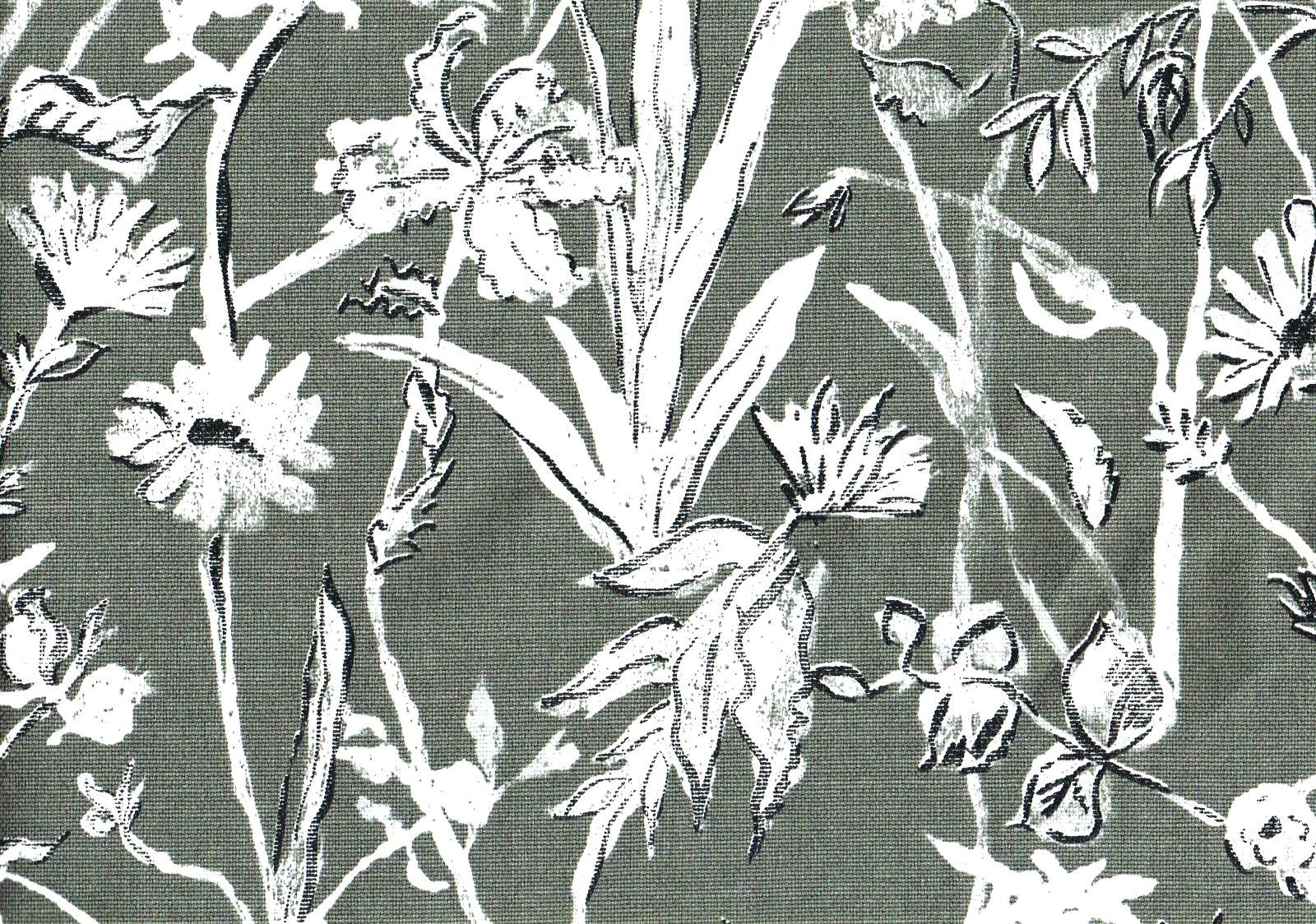 4 Yds Lacefield Fabric  Garden Party Ink Cotton Blend  Drapery Upholstery