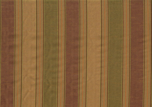 3.25 Yds  Robert Allen Fabrics Fleming Road Caramel Striped Drapery  Upholstery 