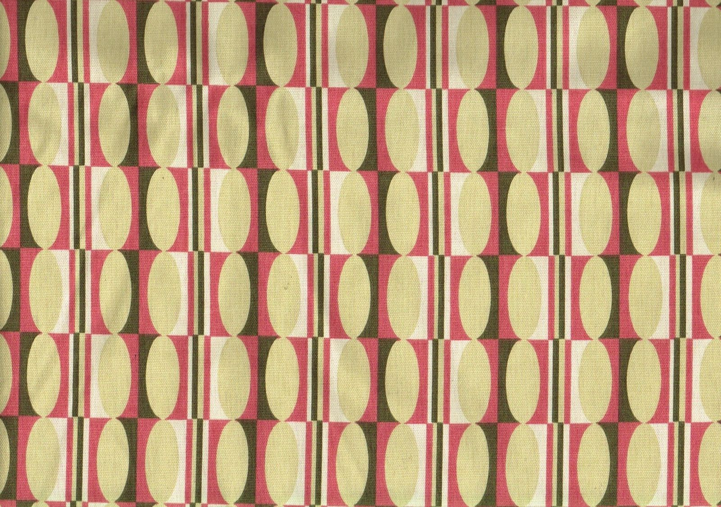 5 Yds Waverly Fabric Shapes Camel Rose Black  Cotton Drapery Upholstery