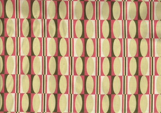 5 Yds Waverly Fabric Shapes Camel Rose Black  Cotton Drapery Upholstery