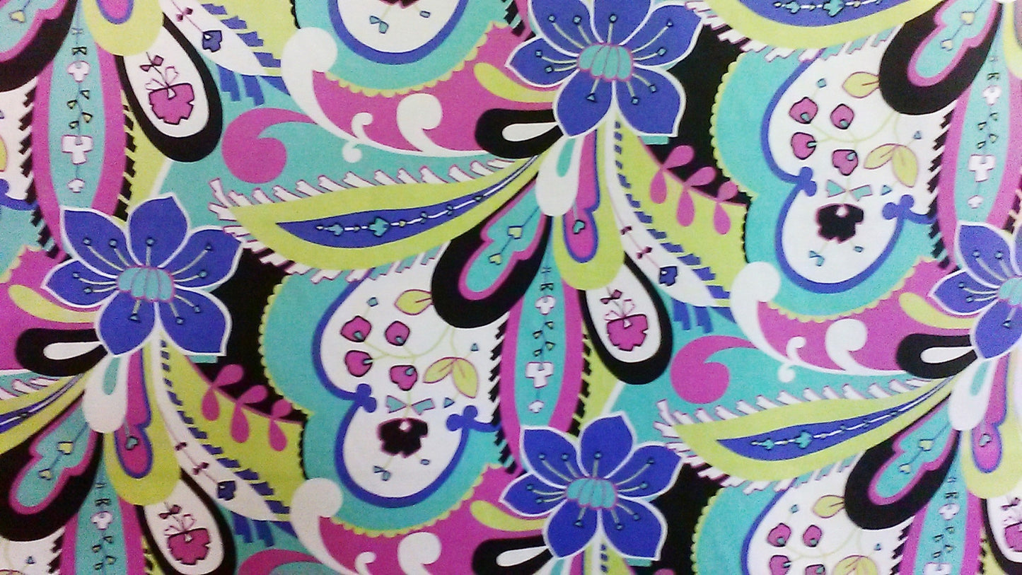 Suburban Fabric Marissa Pink Blue Purple Green Drapery Upholstery