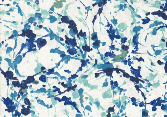 3 Yds Swavelle Fabric Folette Bluebird Cotton Drapery Upholstery 