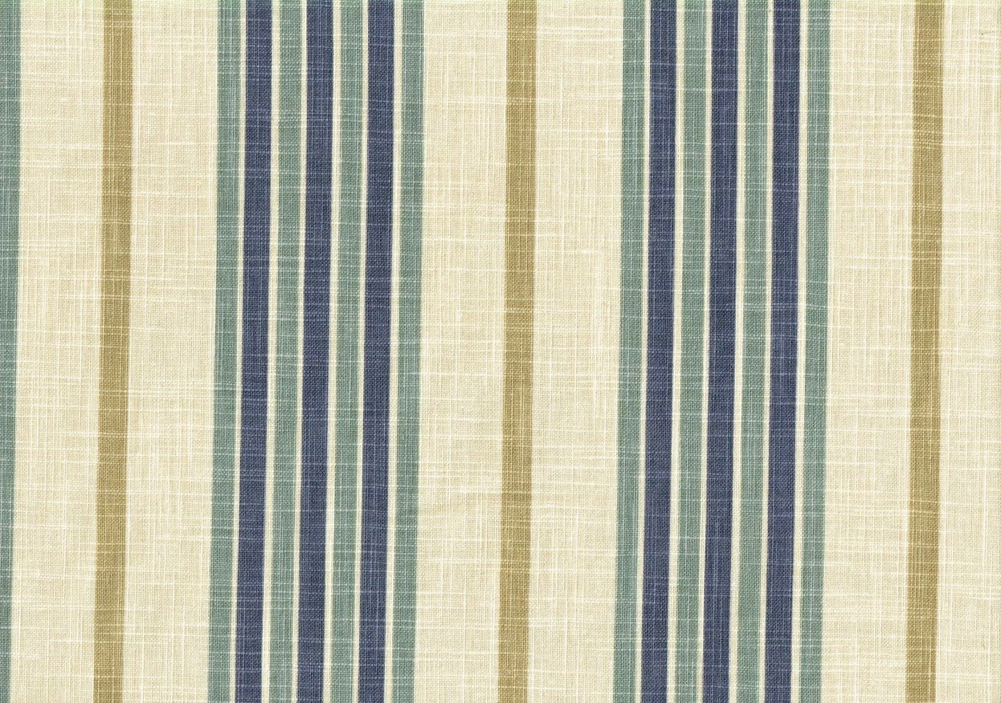 4.50 Yds Microfibres Fabrics Blue Green Tan Beige Stripe  Drapery Upholstery  