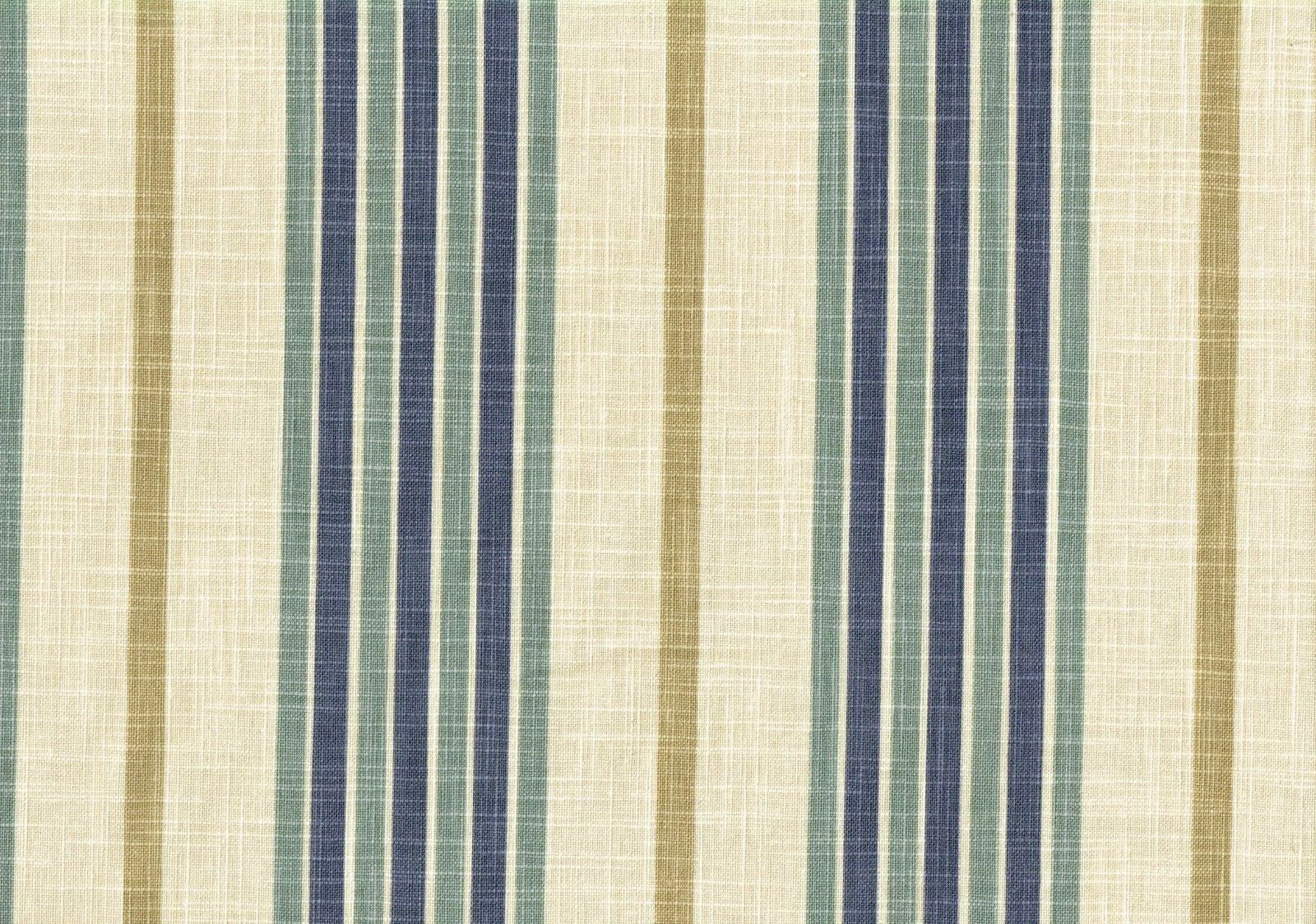 4.50 Yds Microfibres Fabrics Blue Green Tan Beige Stripe  Drapery Upholstery  