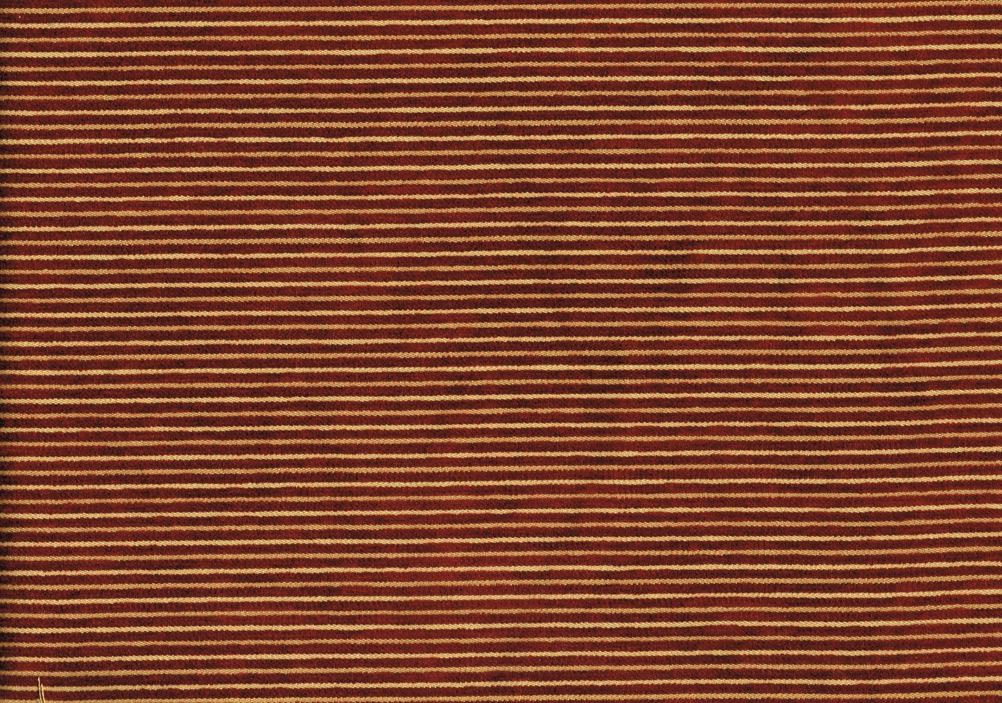 Designer Fabric Small Burgandy Gold Striped  Drapery Upholstery