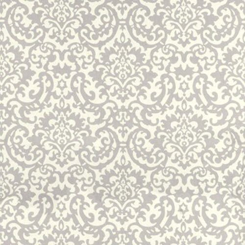 Waverly Fabric Duncan Sterling Silver White  Cotton Drapery Upholstery