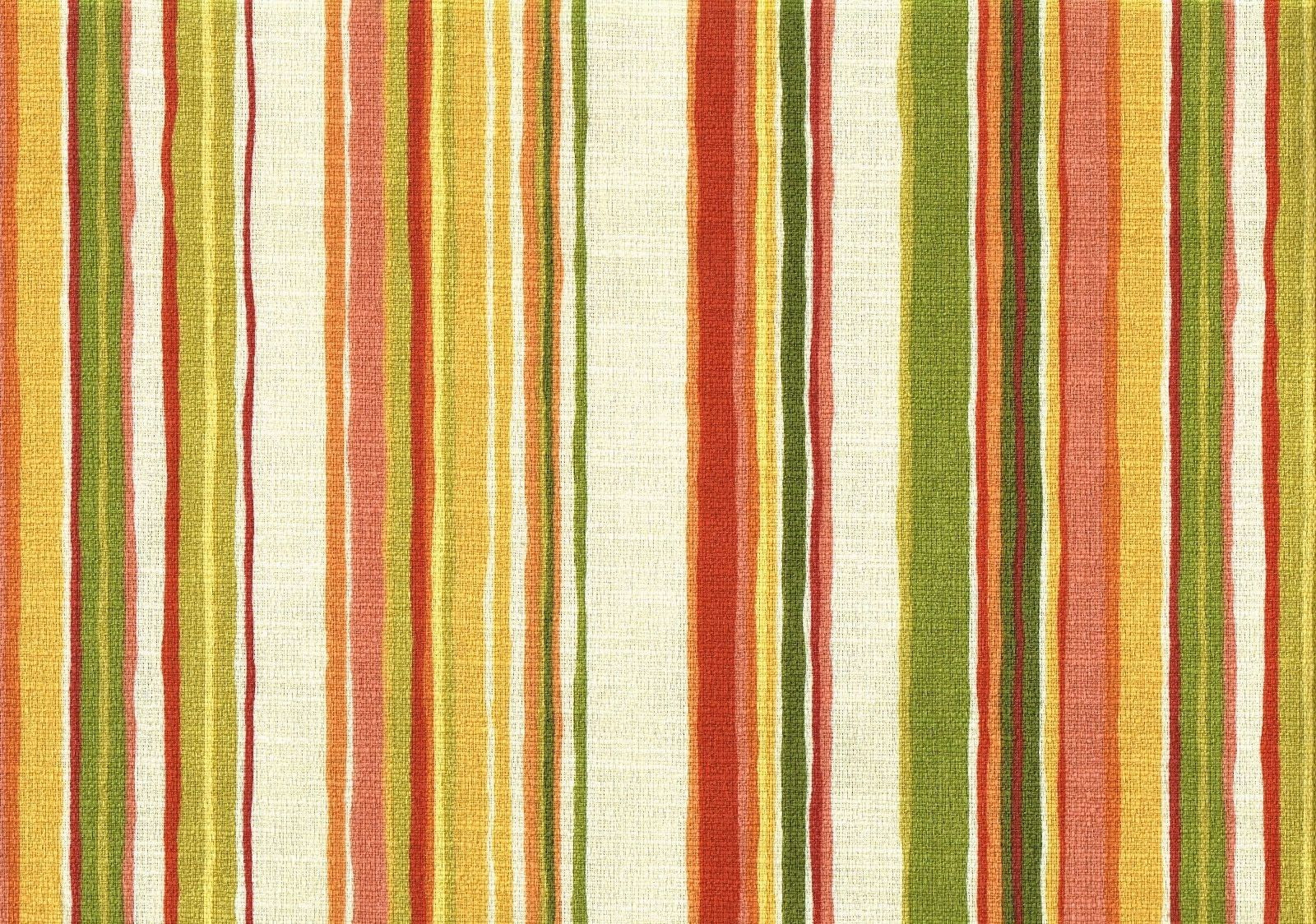 3.75 Yds Mill Creek Fabric Orange Green Yellow Off White Drapery Upholstery 