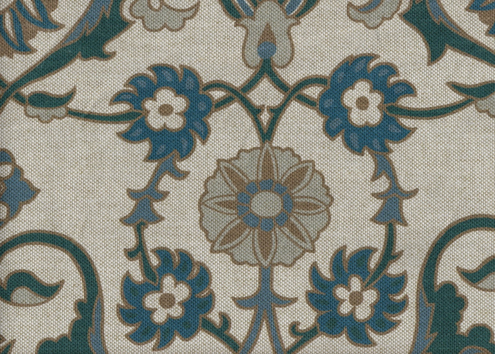 4.25 Yds Lacefield Fabric French Blue Brown Drapery Upholstery