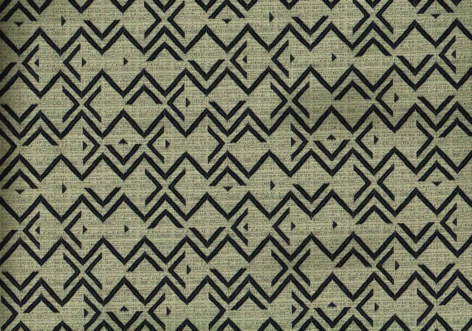 3.50 Yds  Sunbrella Fabric Black Green   Acrylic  Indoor/Outdoor  Upholstery