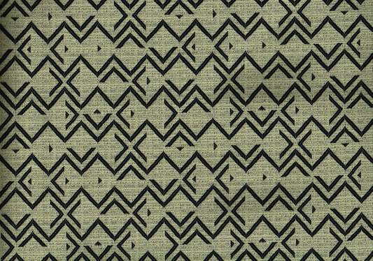 3.50 Yds  Sunbrella Fabric Black Green   Acrylic  Indoor/Outdoor  Upholstery