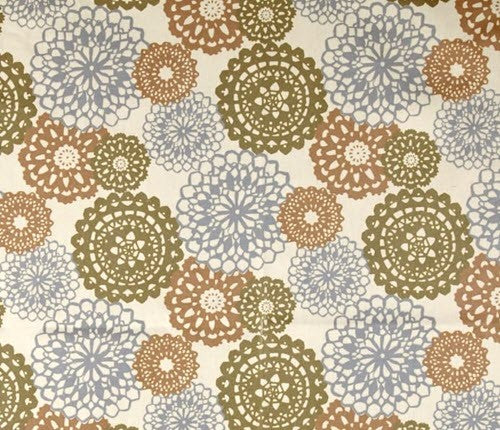 Waverly Fabric Rare Jewels Gilded Silver Gold Oyster Cotton  Drapery Upholstery 