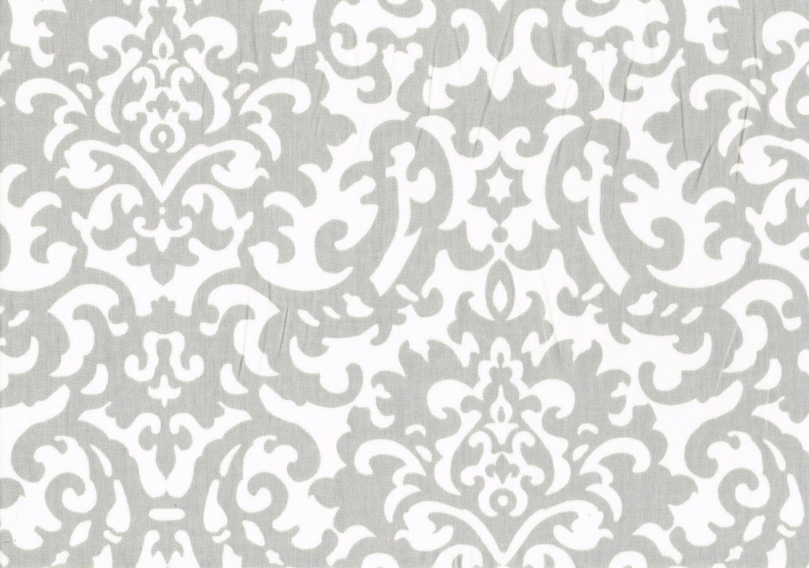 Waverly Fabric Duncan Sterling Silver White  Cotton Drapery Upholstery