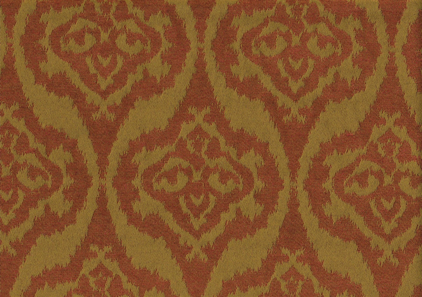 Robert Allen Fabric Filaree Canyon Red Gold Geometric  Upholstery 