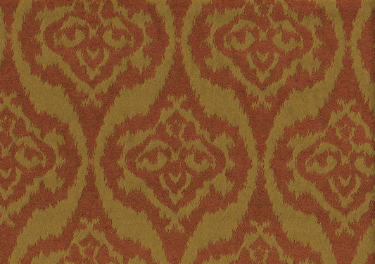 Robert Allen Fabric Filaree Canyon Red Gold Geometric  Upholstery 