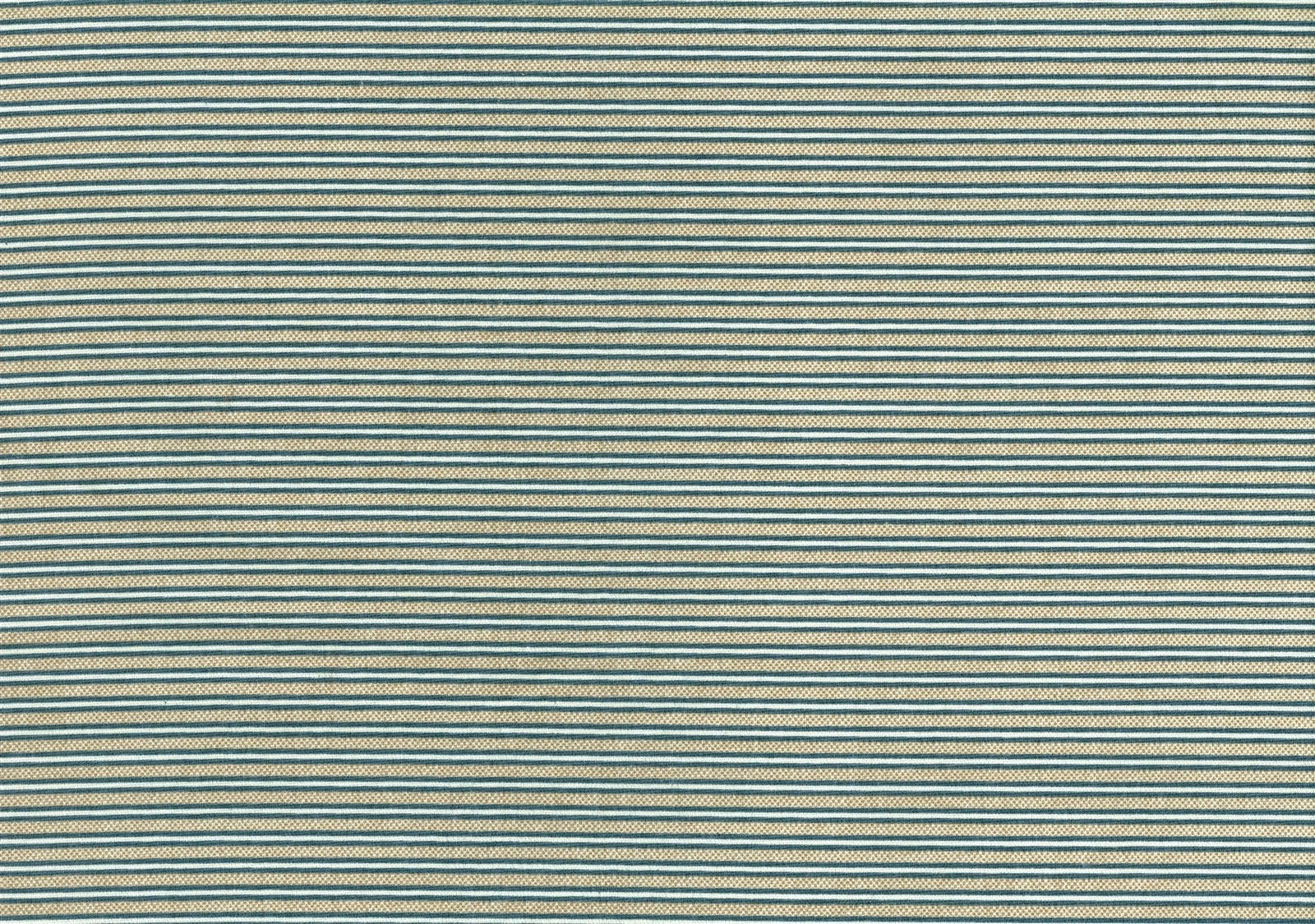 4.5 Yds Richloom Fabric Khaki Blue White Stripe Cotton   Drapery Upholstery