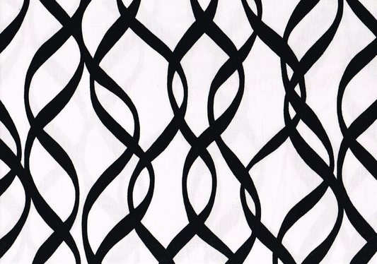 Duralee Fabric Streamers Black White   Cotton Drapery Upholstery