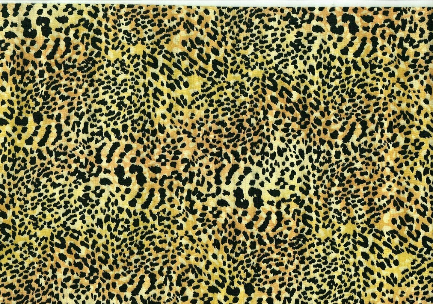 Designer Fabric Gold Black Tan  Print Cotton Duck  Drapery Upholstery 