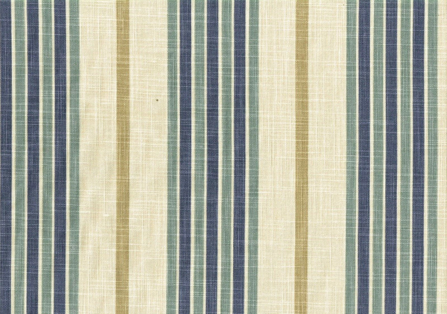 4.50 Yds Microfibres Fabrics Blue Green Tan Beige Stripe  Drapery Upholstery  