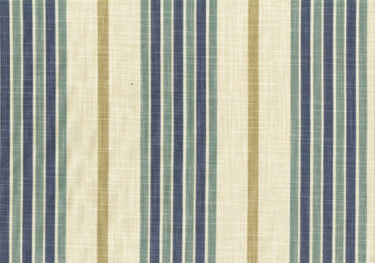 4.50 Yds Microfibres Fabrics Blue Green Tan Beige Stripe  Drapery Upholstery  