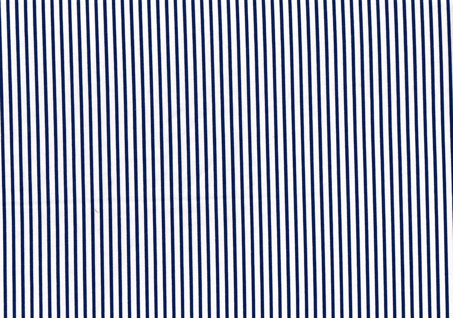 2 Yd Designer Fabric Navy White Cotton Stripe  Medium Weight  Drapery Upholstery