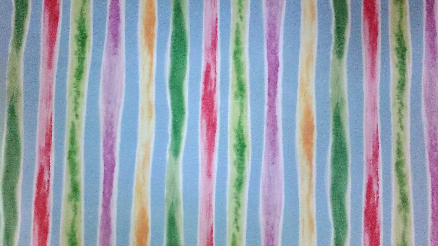 Mill Creek Fabric Stripe Blue Purple Yellow Green Drapery Upholstery