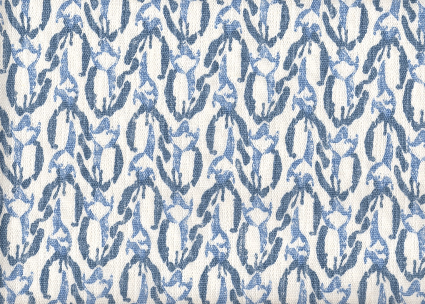 3 Yds Lacefield Fabric  Reed Chatham Blue  Cotton  Drapery Upholstery