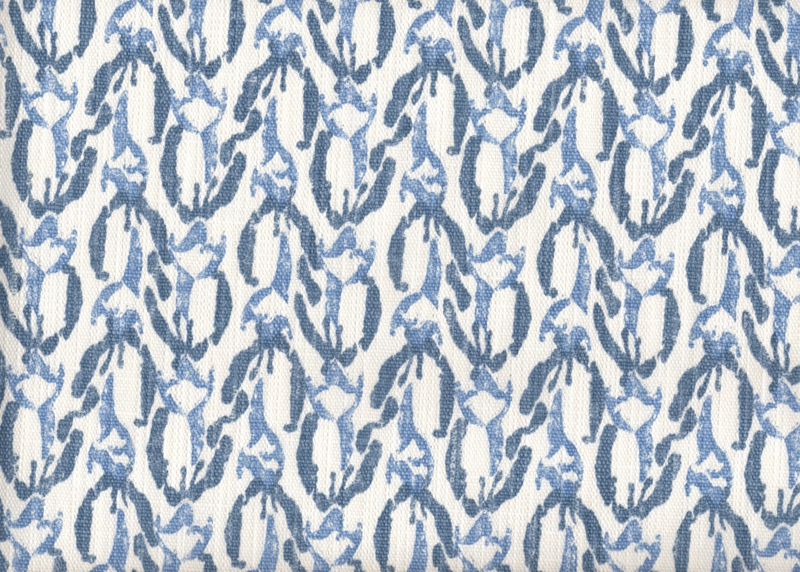 3 Yds Lacefield Fabric  Reed Chatham Blue  Cotton  Drapery Upholstery