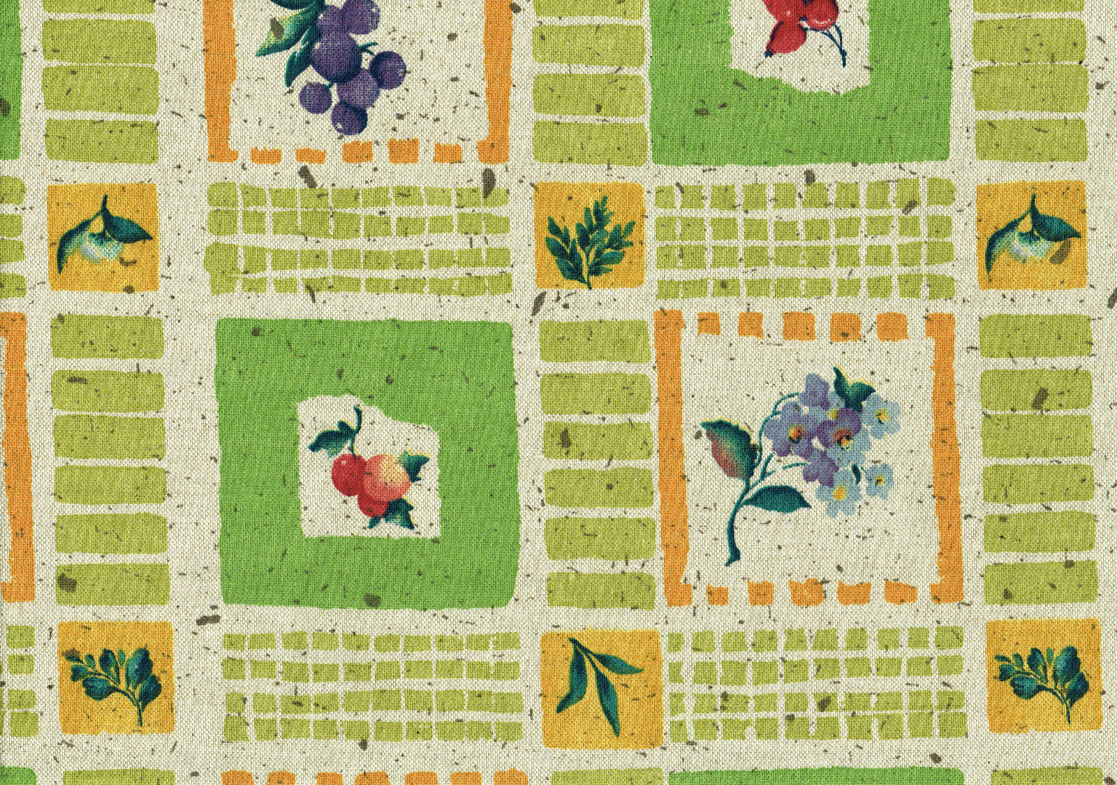 Portfolio Fabrics Tereza Green Gold Red  Linen Look Drapery Upholstery 
