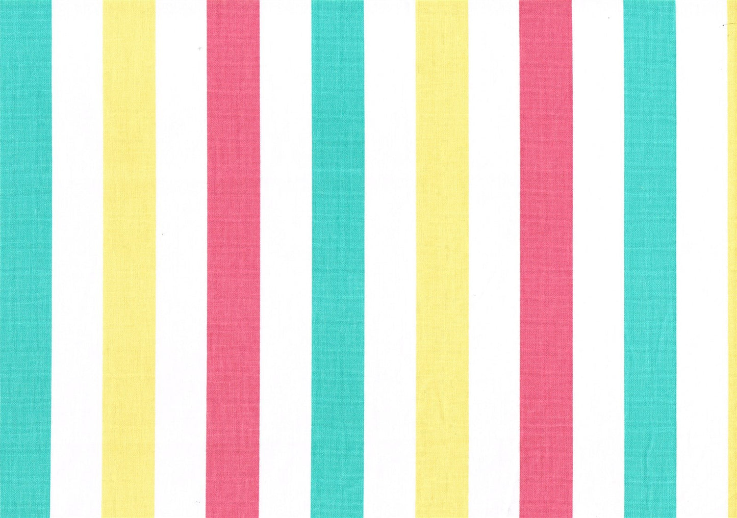Bloomcraft Fabric Red Green Yellow White Stripe  Cotton Drapery 
