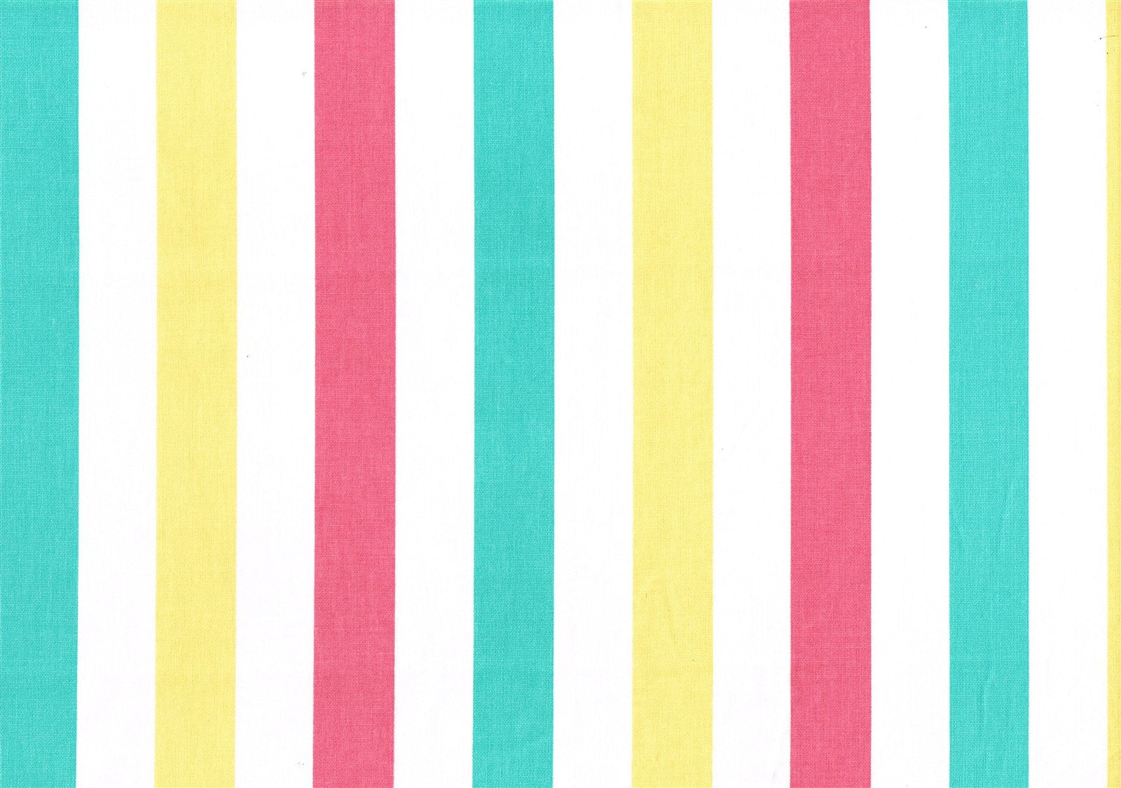 Bloomcraft Fabric Red Green Yellow White Stripe  Cotton Drapery 