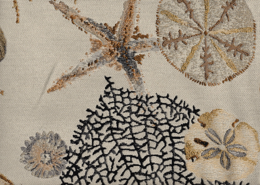 Paragon Fabric Sanibel SAnd Dollar  Print  Drapery Upholstery