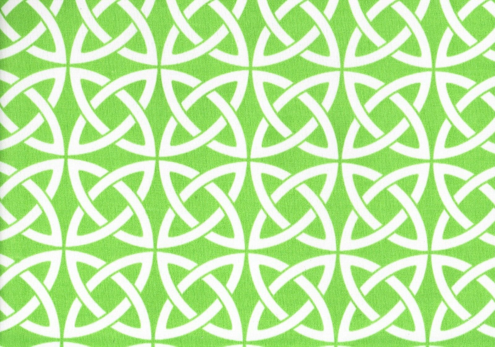 Designer Fabric Lime Green Geometric Print Indoor/Outdoor Drapery Upholstery 