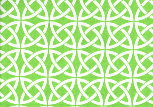 Designer Fabric Lime Green Geometric Print Indoor/Outdoor Drapery Upholstery 