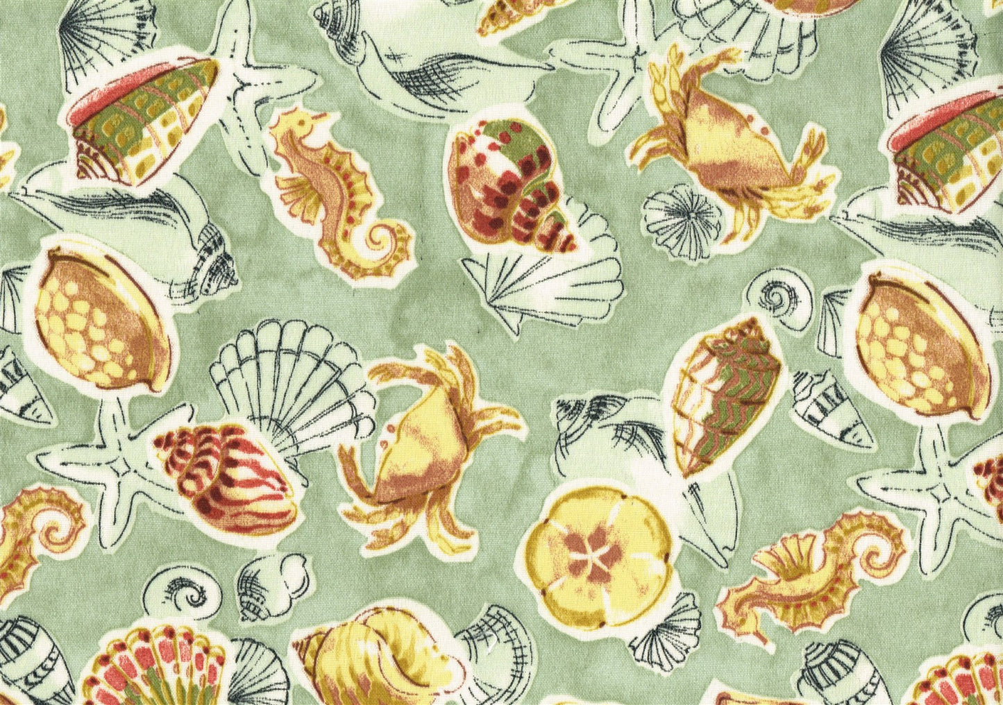 PK Lifestyles Charcoal Seaglass Shells Outdoor Drapery Upholstery 