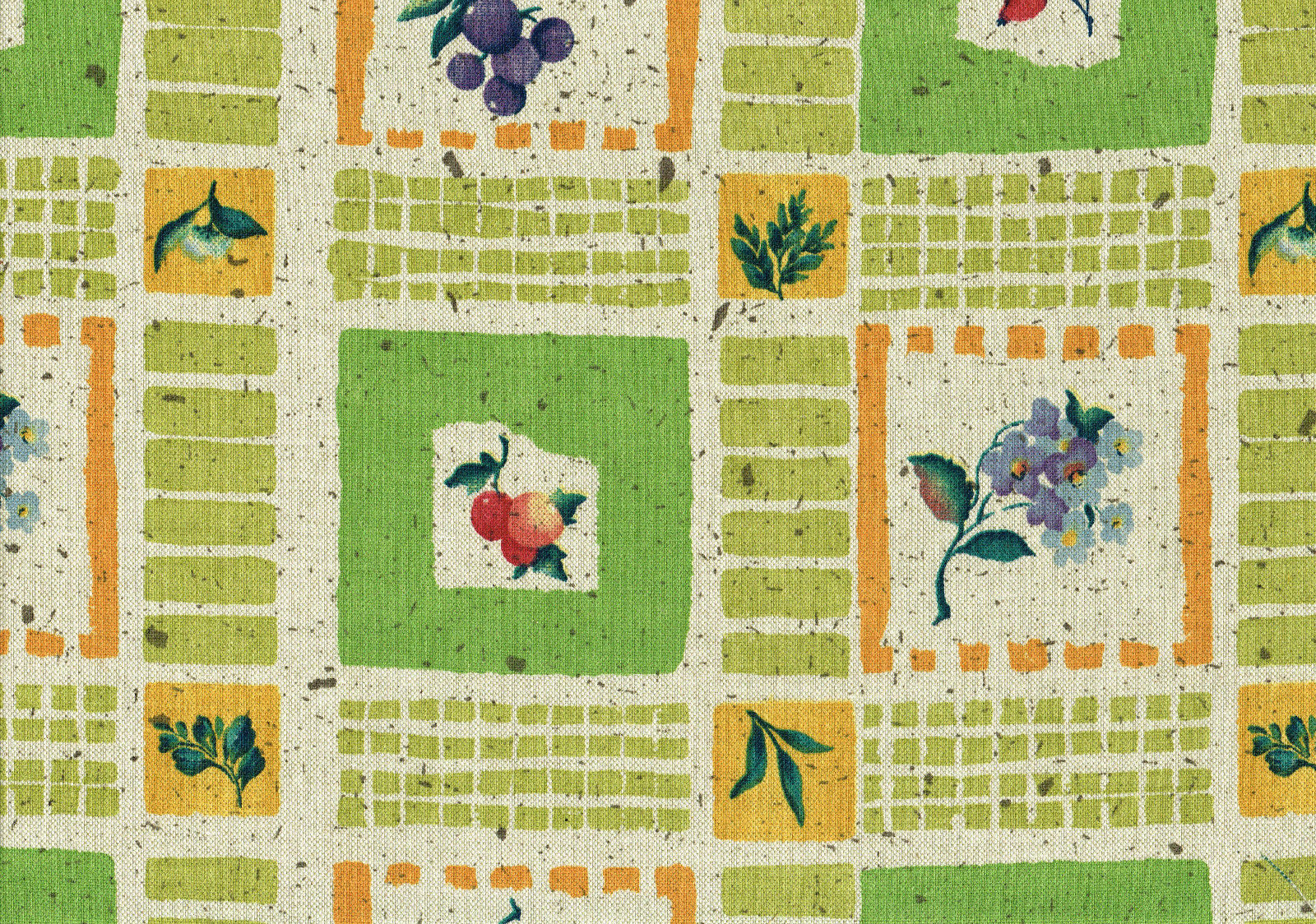 3 Yds Portfolio Fabrics Tereza Green Gold Red  Linen Look Drapery Upholstery 