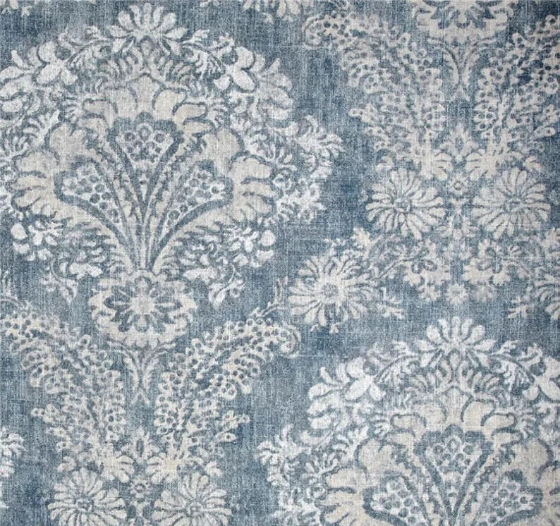 6 Yds  Magnolia Home Stan Cathell Hamilton Denim Drapery Upholstery